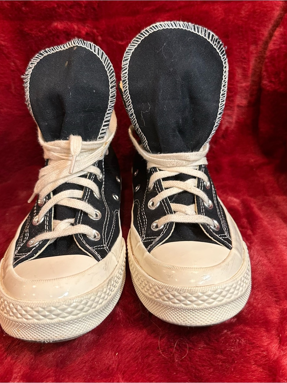 Converse x CDG Play Chuck 70 High Top Black Red Heart